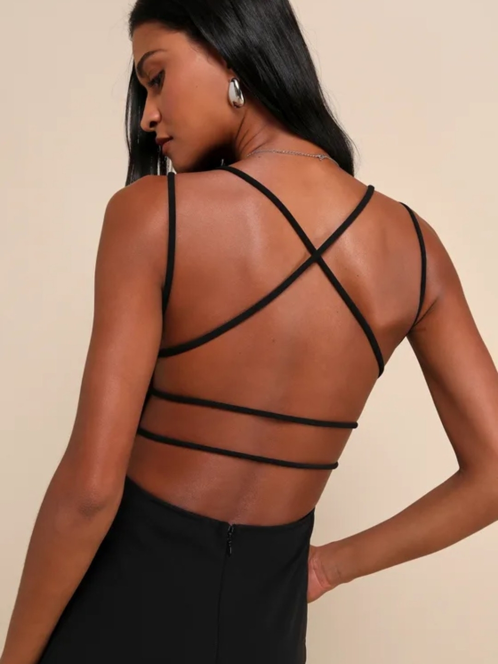 NWT Lulu's All This Allure Black Dress MEDIUM - Picture 6 of 11